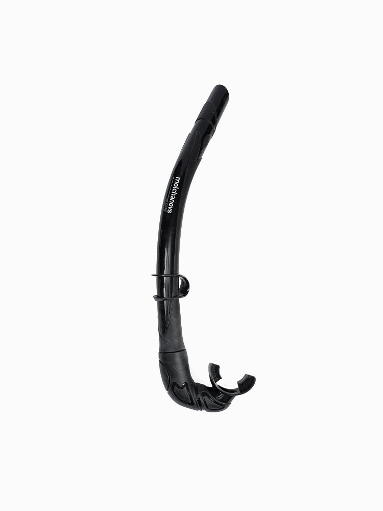 Molchanovs CORE black freediving snorkel with flexible tube and soft mouthpiece
