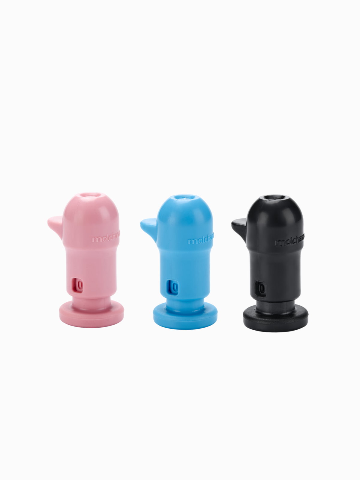Molchanovs EQ Trainer 2 equalization trainer in pink, blue, and black, all three colour options side by side