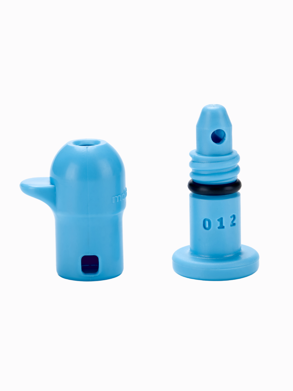 Molchanovs EQ Trainer 2 disassembled showing outer housing and adjustable airflow insert with numbered dial