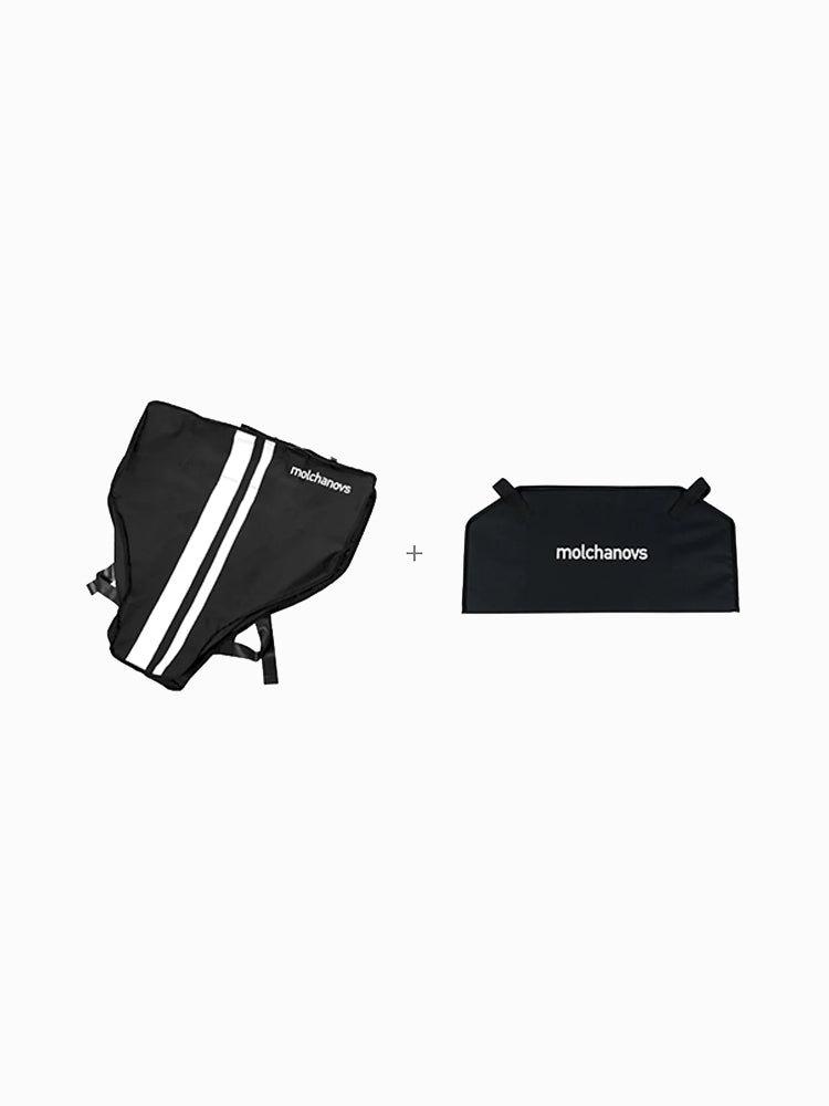Molchanovs bifin bag bundle including black fin bag and separate black fin pocket, sold together