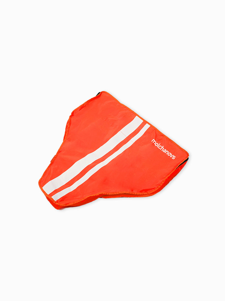 Molchanovs Lightweight Monofin Bag 2 in orange with two white stripes, front view
