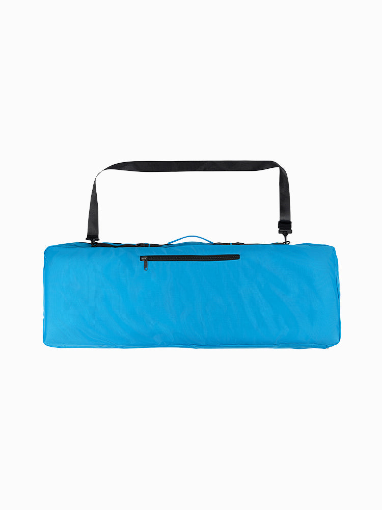 Molchanovs Bifins Bag 3 blue, rear view showing zip pocket and adjustable shoulder strap